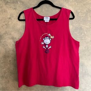 Vintage 90s Y2K 725 Originals Graphic Monkey Banana Tank Top